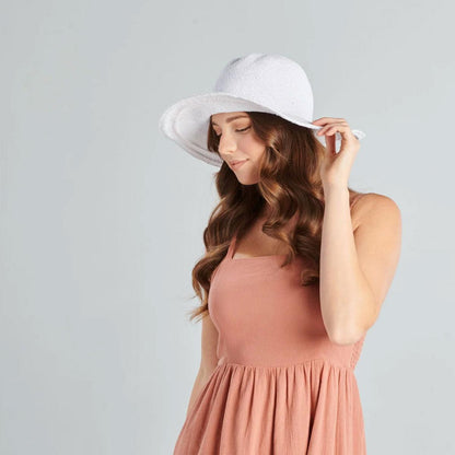 San Diego Hat Company | Bali Cotton Crochet Sun Hat  | 108934 | lsftwo | WHITE