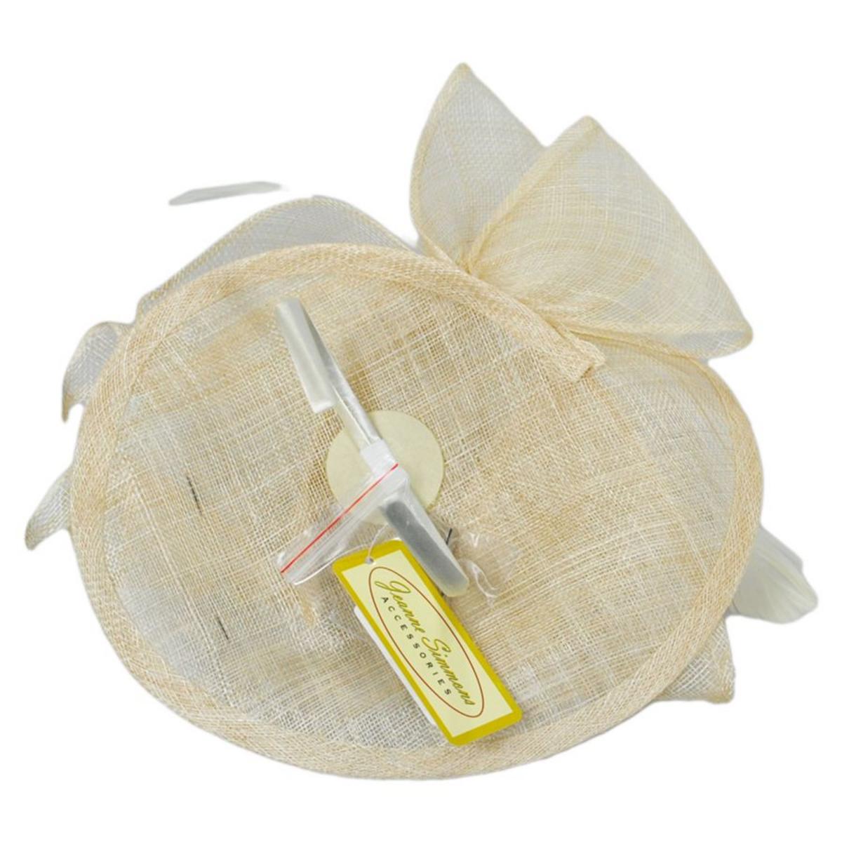 Jeanne Simmons | Isabelle Sinamay Straw Fascinator Hat | 120764 | under | NATURAL