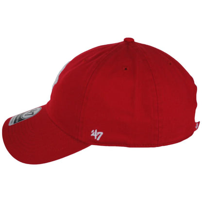 47 Brand | Houston Rockets NBA Clean Up Strapback Baseball Cap Dad Hat | 204050 | profile | RED