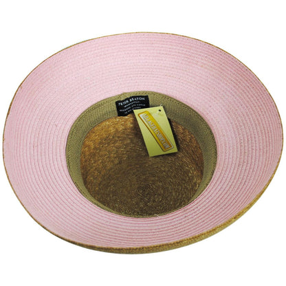 Peter Beaton | Think Pink Milan Straw Lampshade Sun Hat | 102236 | under | PINK