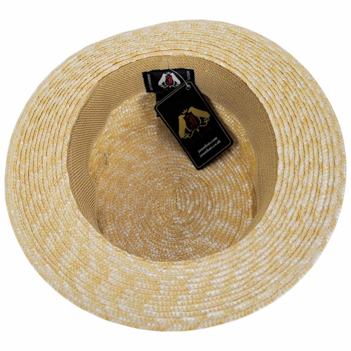Jaxon Hats | Striped Band Wheat Straw Skimmer Hat | 129005 | under | NATURAL