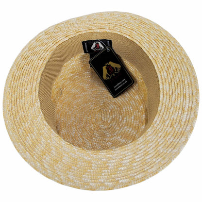 Jaxon Hats | Striped Band Wheat Straw Skimmer Hat | 129005 | under | NATURAL