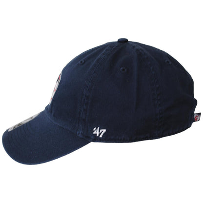 47 Brand | Cleveland Guardians MLB Clean Up Strapback Baseball Cap Dad Hat | 203401 | profile | NAVY