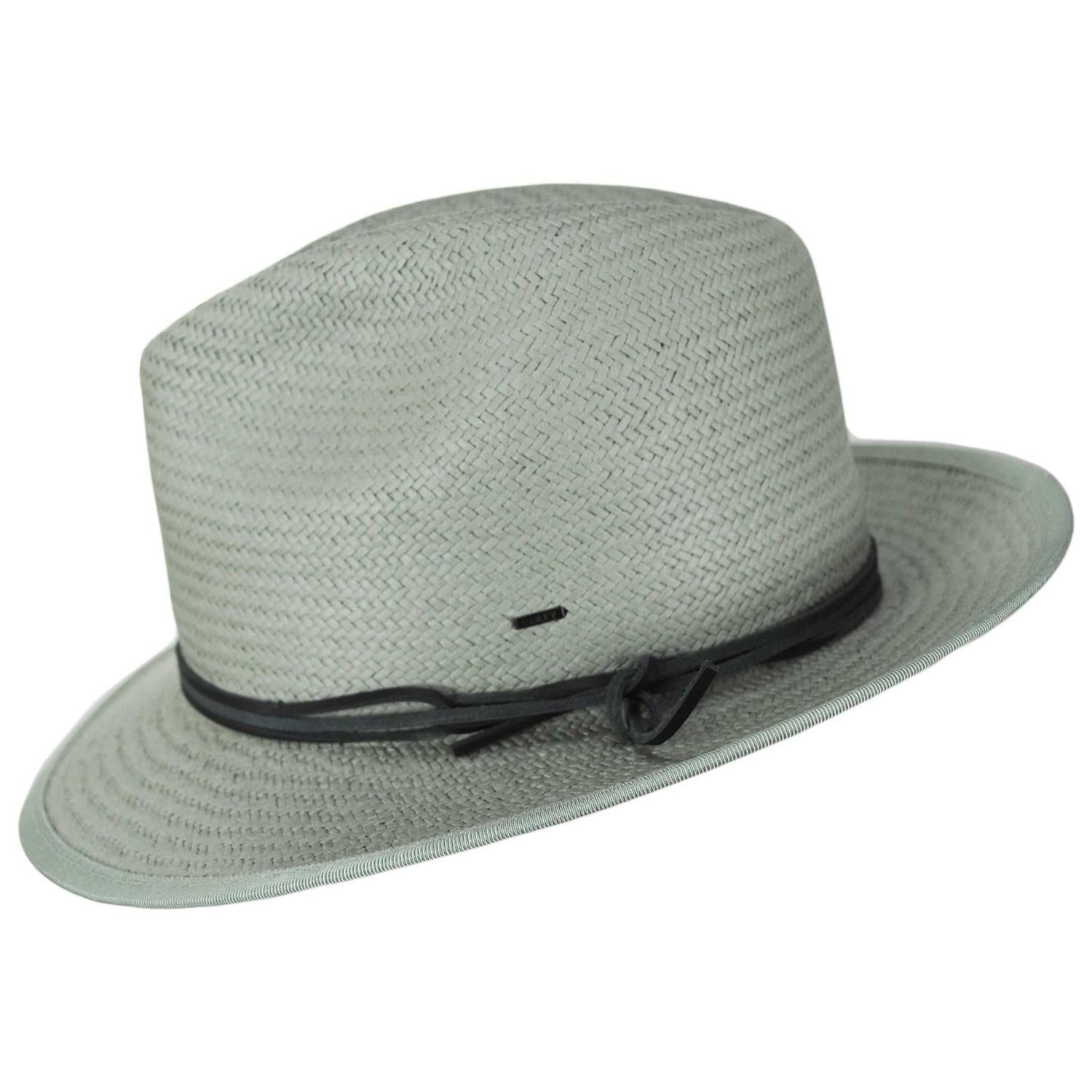 Bailey 1922 | Bran Raindura Straw Fedora Hat | 127937 | profile | MEDIUM GREY