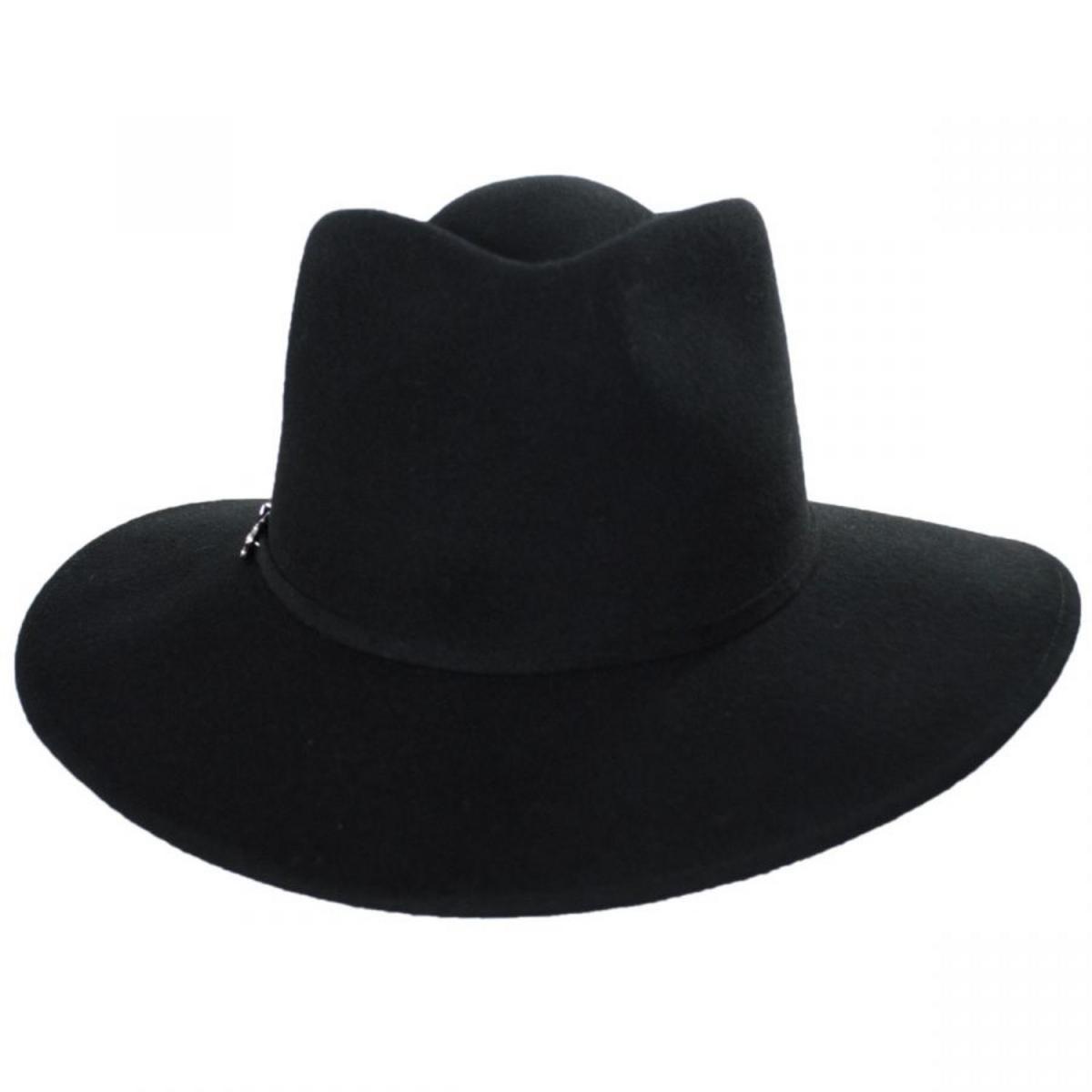 Bigalli | Teardrop Wool Felt Western Hat | 131425 | front | BLACK