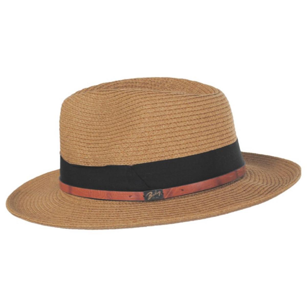 Bailey 1922 | Denney Toyo Straw Blend Fedora Hat | 127854 | profile | LATTE