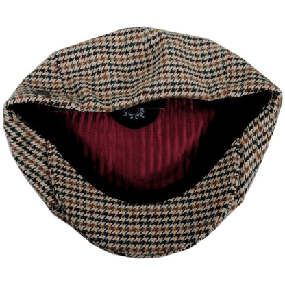 BRIXTON HATS | Brood Wool Houndstooth Newsboy Cap | 161511 | under | DUSTED OCHRE/KHAKI/VERDANT GREEN