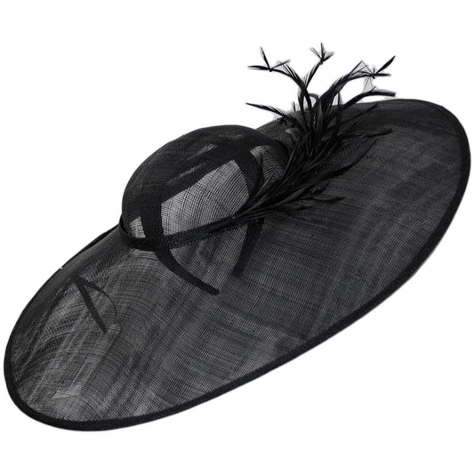 Kathy Jeanne | Platillo Sinamay Straw Fascinator Hat | 122427 | lead | BLACK