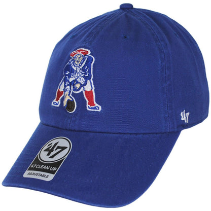 47 Brand | New England Patriots NFL Clean Up Strapback Baseball Cap Dad Hat | 203640 | lead | ROYAL