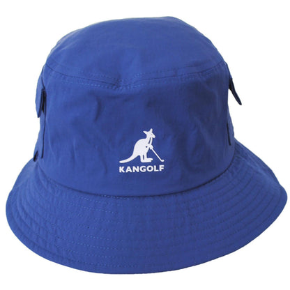 Kangol | Kangolf Nylon Lahinch Bucket Hat | 185842 | front | BLUE
