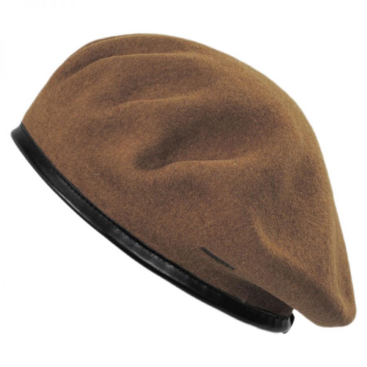 Kangol | Monty Wool Military Beret | 150914 | lead | WOOD