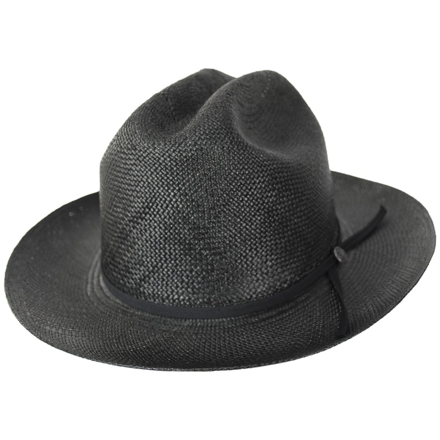 Jaxon Hats | Open Road Grade 8 Panama Straw Western Hat | 127150 | lead | BLACK