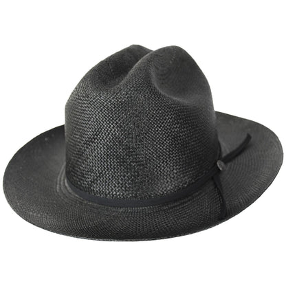 Jaxon Hats | Open Road Grade 8 Panama Straw Western Hat | 127150 | lead | BLACK
