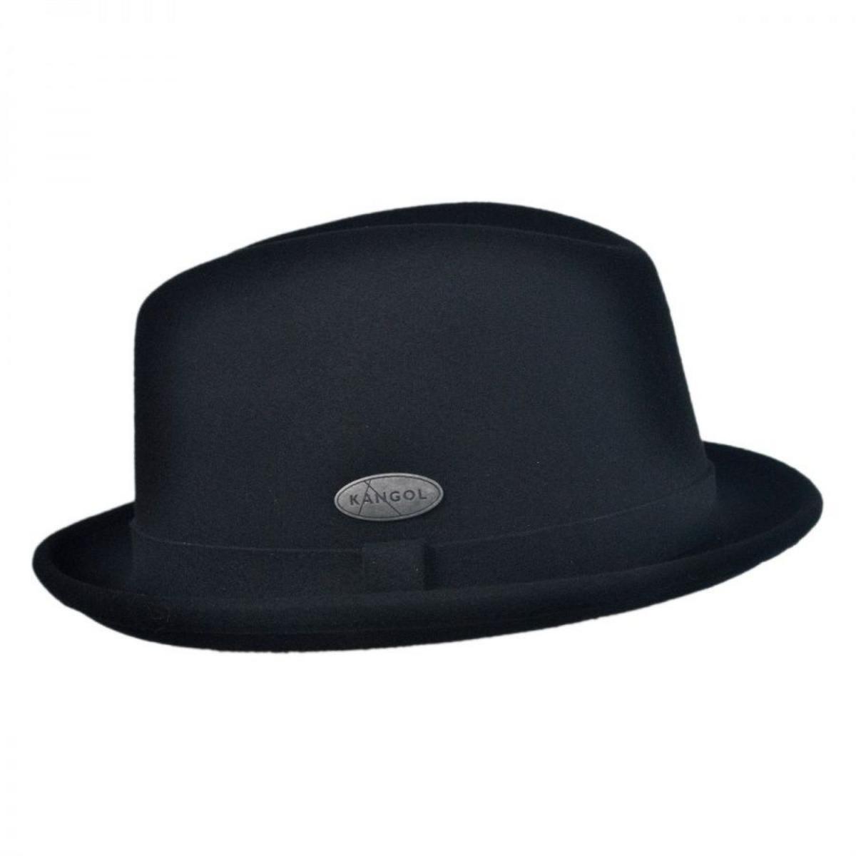 Kangol | Wool LiteFelt Player Fedora Hat | 130197 | profile | BLACK
