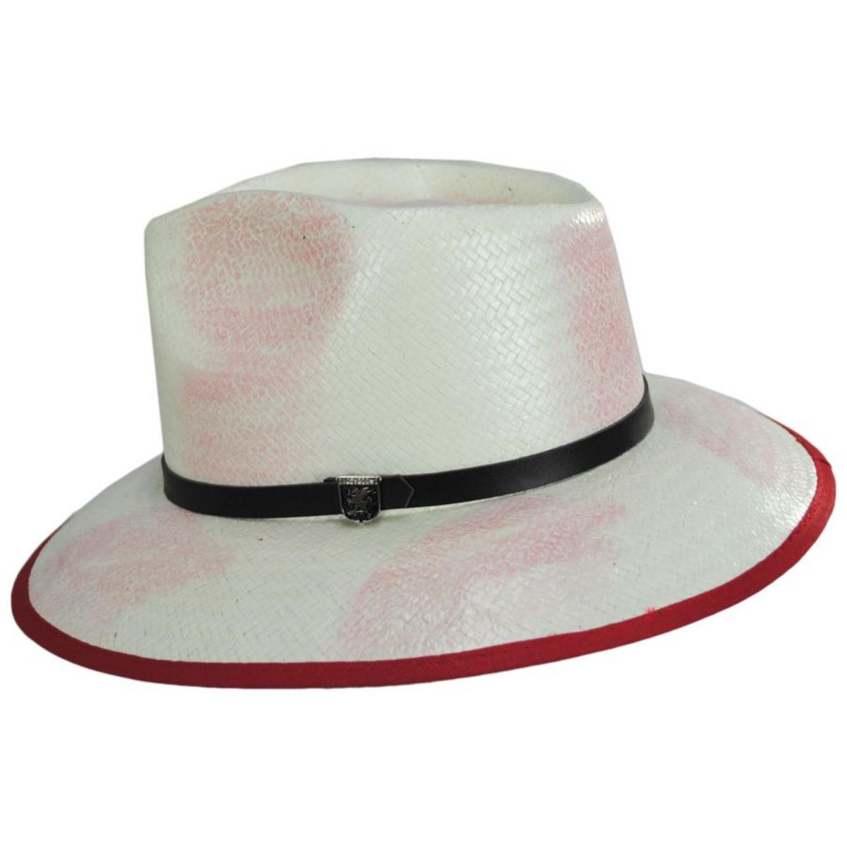 Stacy Adams | Ritz Distressed Toyo Straw Fedora Hat | 126085 | profile | NATURAL