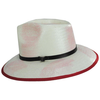 Stacy Adams | Ritz Distressed Toyo Straw Fedora Hat | 126085 | profile | NATURAL
