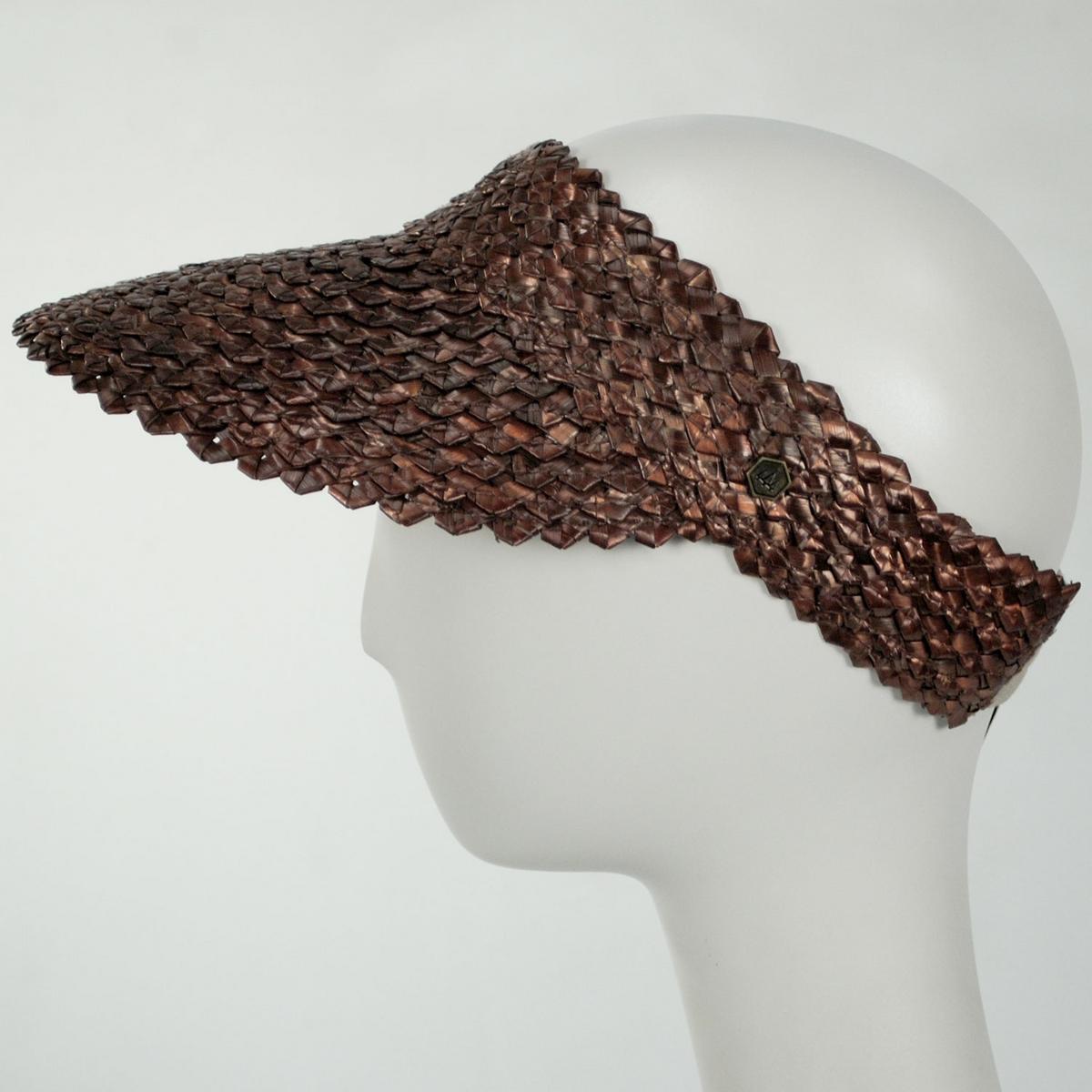 Hemlock Hat Co. | Capri Wheat Straw Visor | 195950 | profile | COPPER