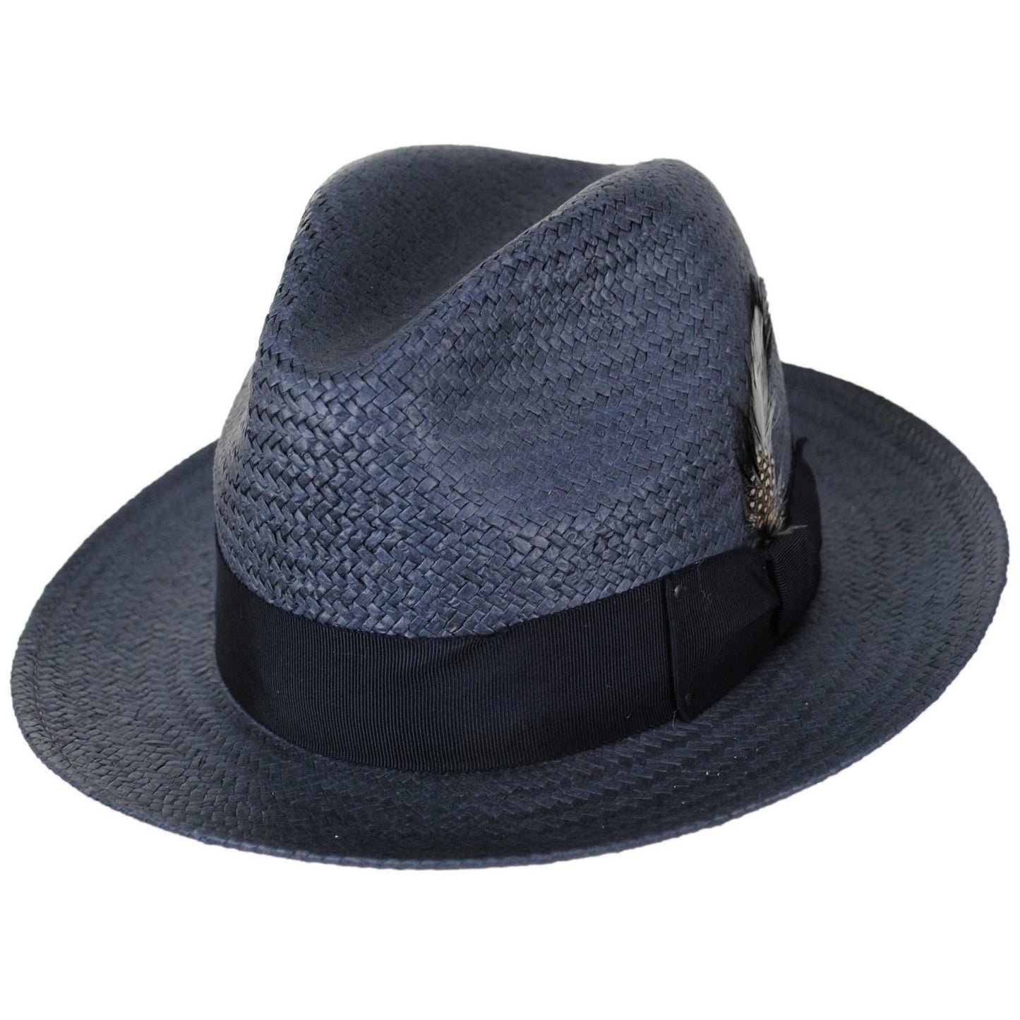 Bailey 1922 | Blixen Sun Raindura Straw Fedora Hat | 127936 | lead | NAVY