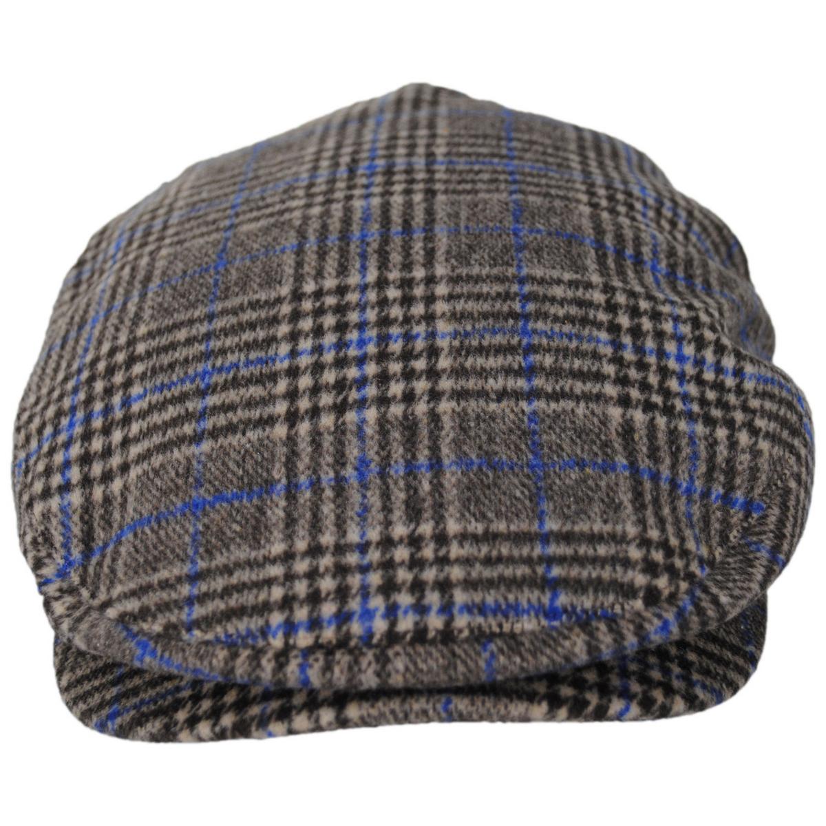 BRIXTON HATS | Barrel Wool Blend Plaid Ivy Cap | 161523 | front | TAN/LIGHT BROWN/ROYAL
