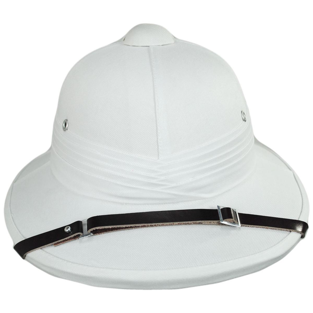 Village Hat Shop | Wholesale Indian Pith Helmet B2B Pre-Pack | B2B155805 | front | WHITE