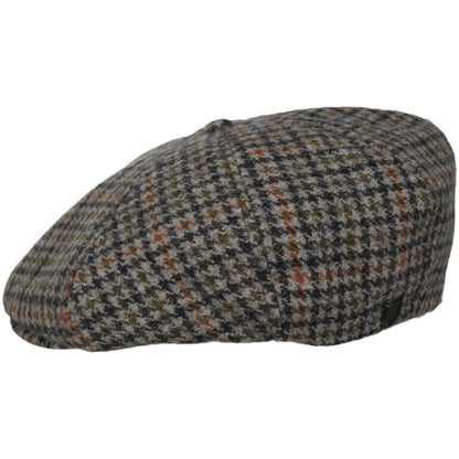 BRIXTON HATS | Brood Wool Blend Houndstooth Newsboy Cap | 161518 | profile | OATMEAL/CHARCOAL HOUNDSTOOTH