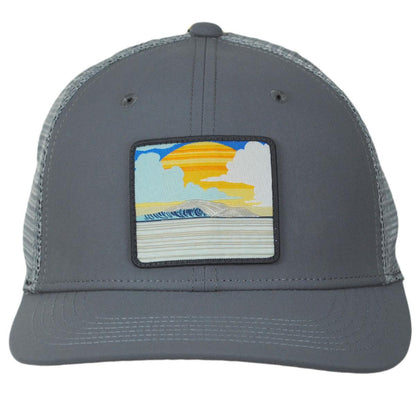 Sunday Afternoons | Golden Hour Trucker Snapback Baseball Cap | 401277 | front | GRAY