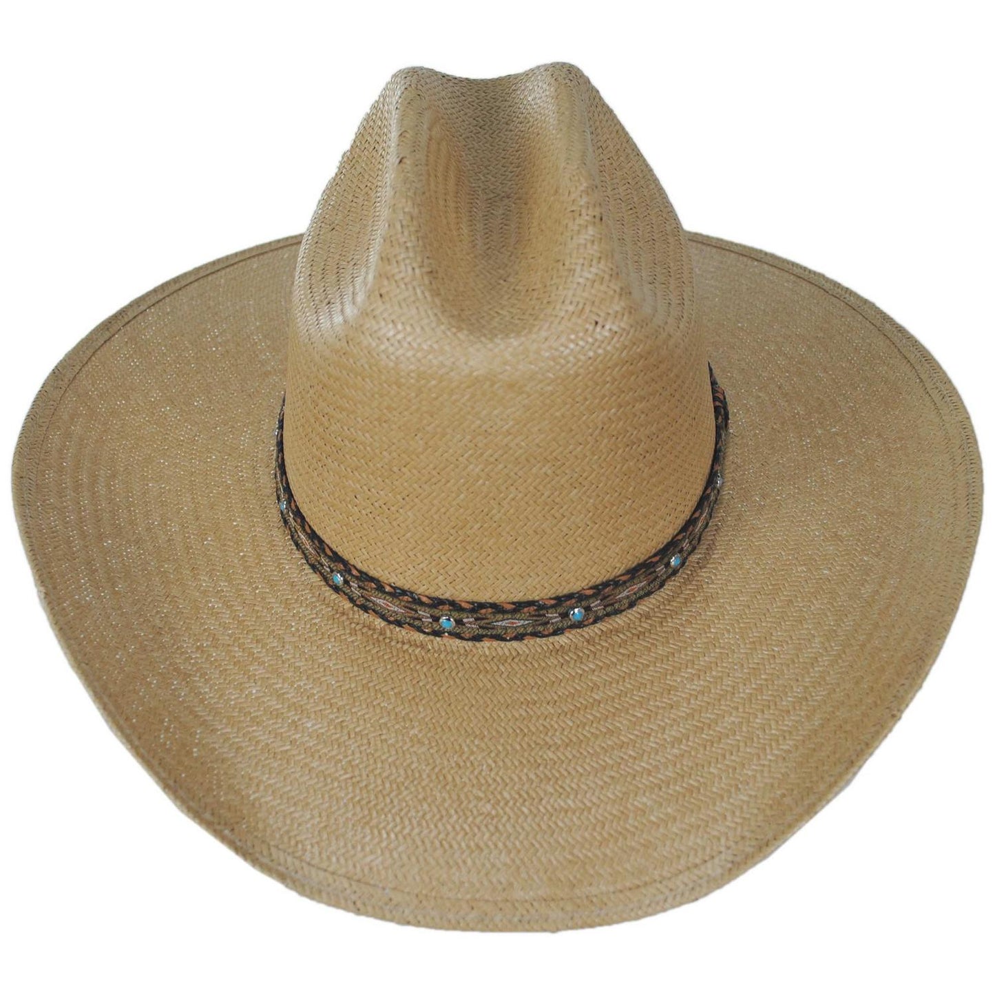 Stetson | Ashby Shantung Straw Western Hat | 127063 | front | TAN