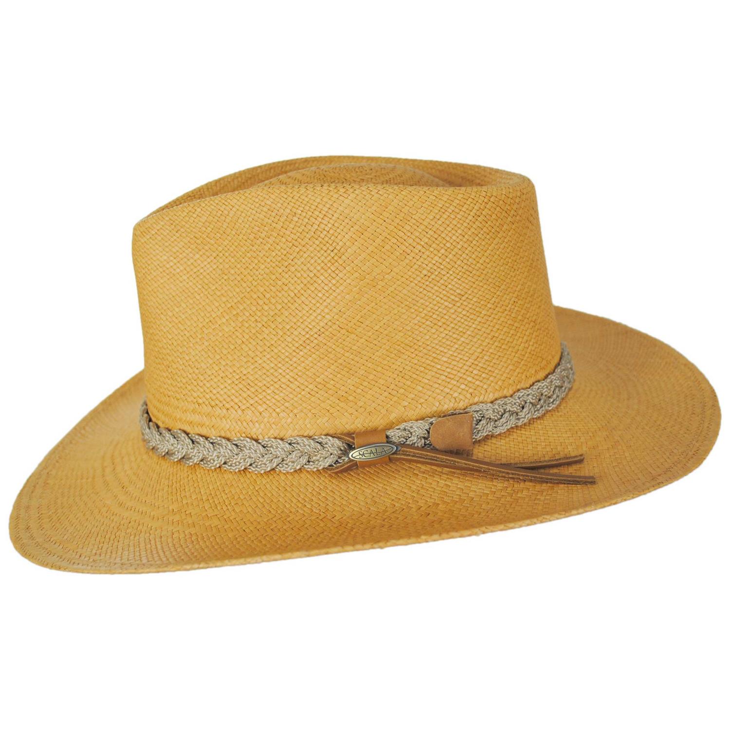 Scala | Braided Band Panama Straw Outback Hat | 126149 | profile | PUTTY