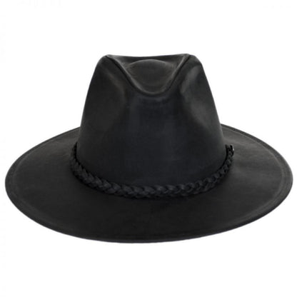 Jaxon Hats | Buffalo Leather Western Hat | 147201 | front | BLACK