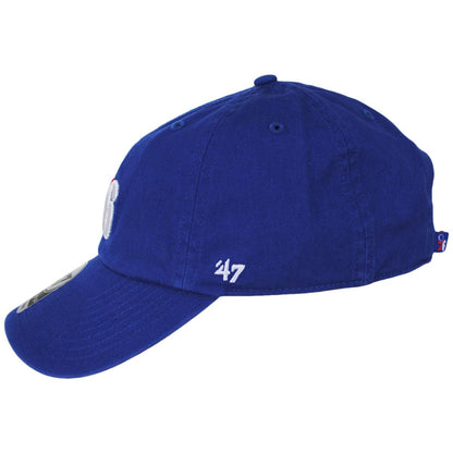 47 Brand | Philadelphia 76ers NBA Clean Up Strapback Baseball Cap Dad Hat | 204110 | profile | ROYAL
