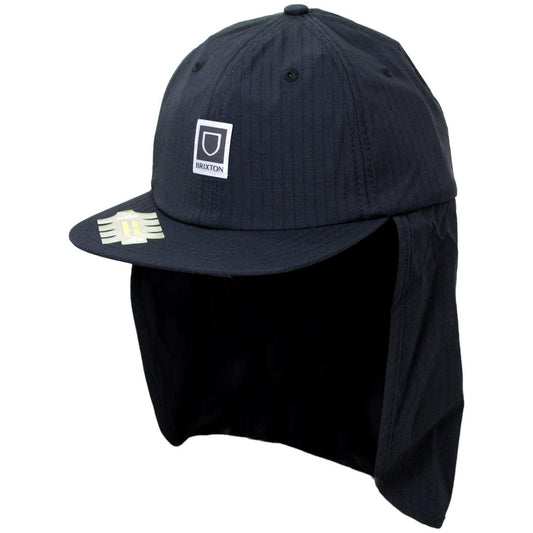BRIXTON HATS | Journey Water Neckflap Baseball Cap | 201897 | lead | BLACK