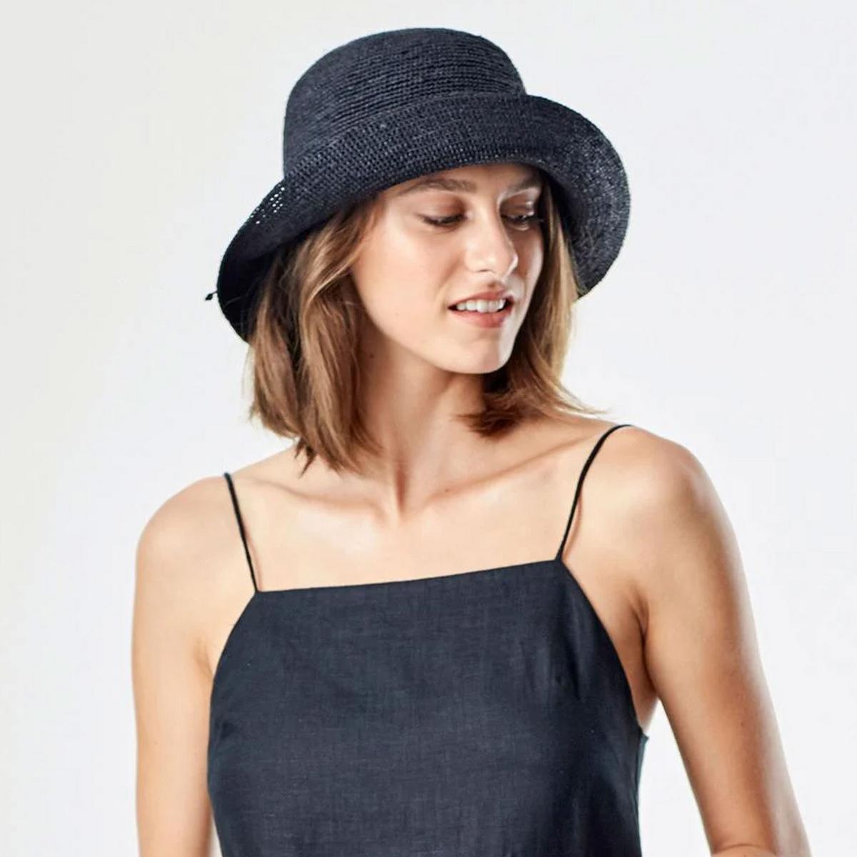 Helen Kaminski | Provence 8 Raffia Straw Sun Hat | 120818 | lsfone | CHARCOAL