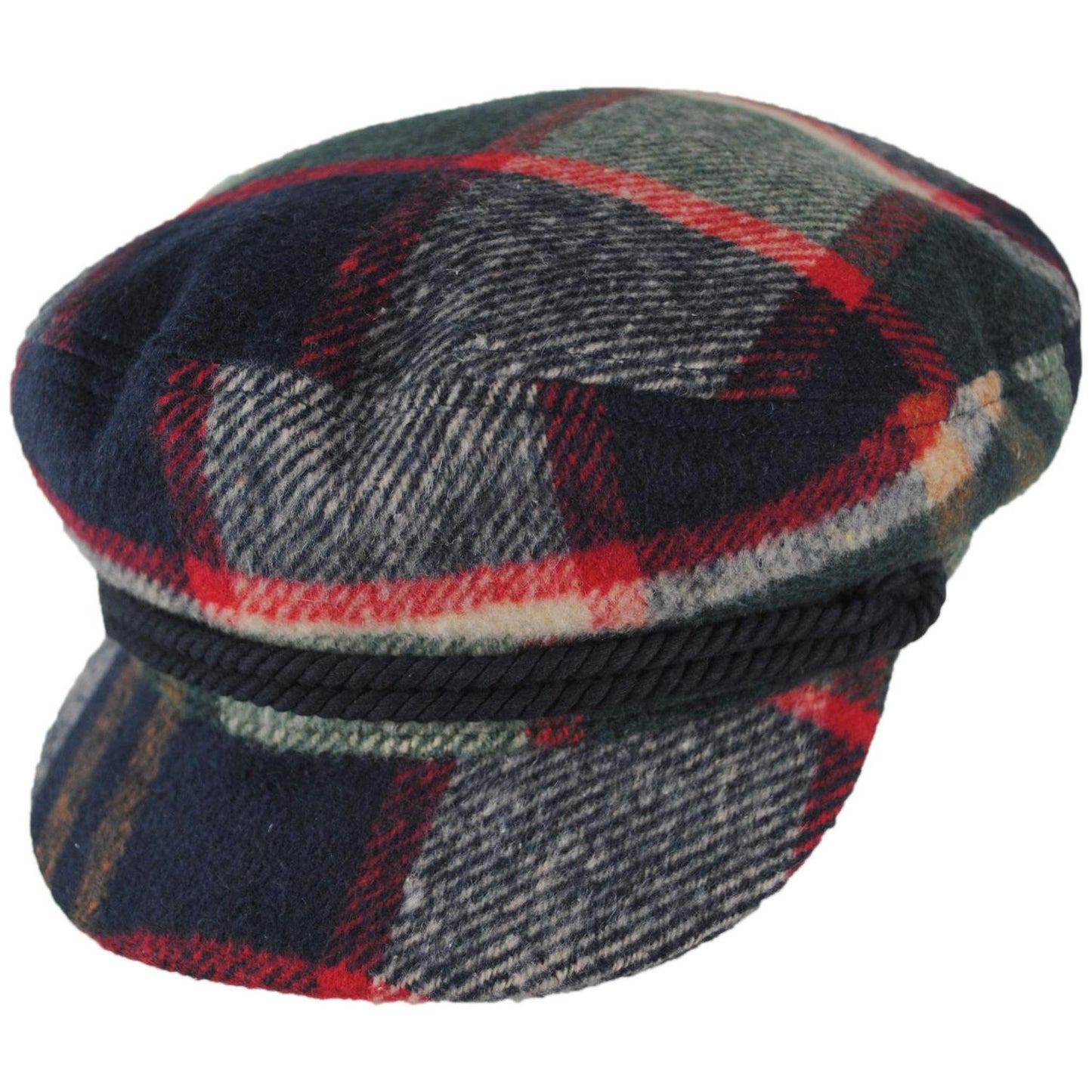 BRIXTON HATS | Plaid Fiddler Fisherman Cap | 181358 | lead | NAVY/GREEN/RED/CREAM