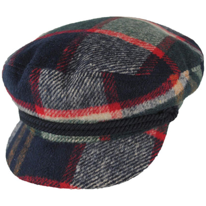 BRIXTON HATS | Plaid Fiddler Fisherman Cap | 181358 | lead | NAVY/GREEN/RED/CREAM