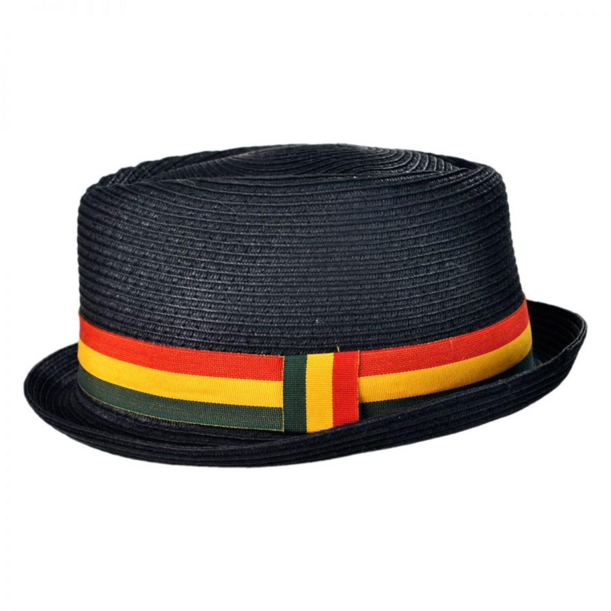 Kenny K | Rasta Toyo Straw Diamond Crown Fedora Hat | 126608 | profile | RASTA