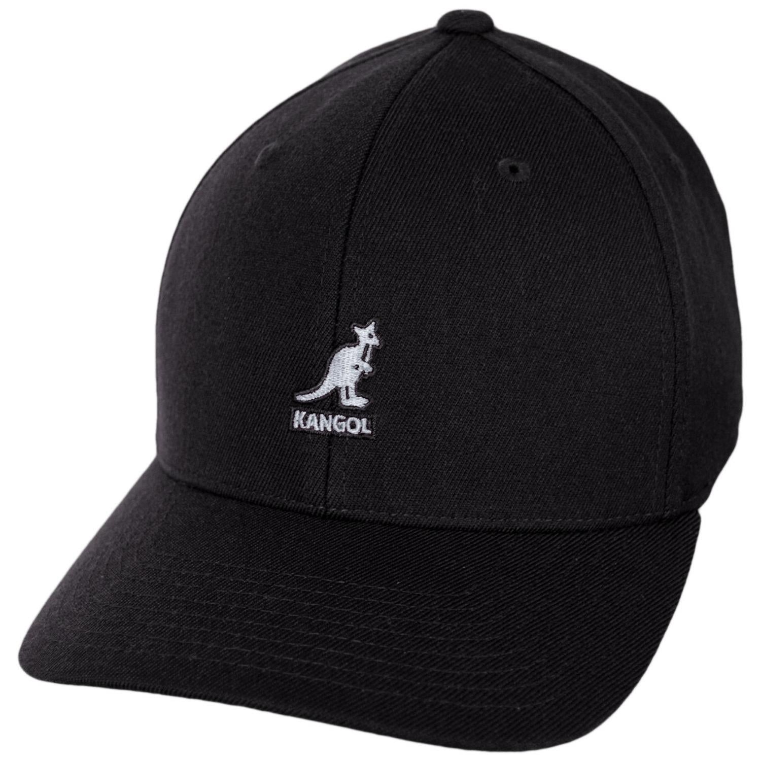 Kangol | Logo Wool Flexfit Fitted Baseball Cap | 201104 | lead | BLACK