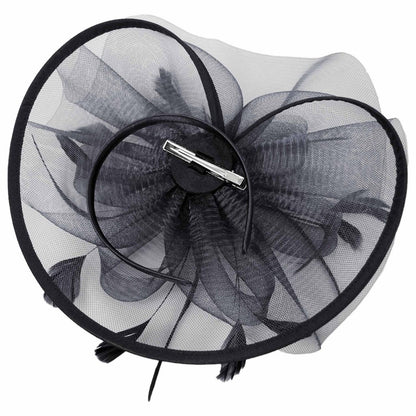 Sophia | Floral Mesh and Ribbon Fascinator Hat | 122905 | under | BLACK