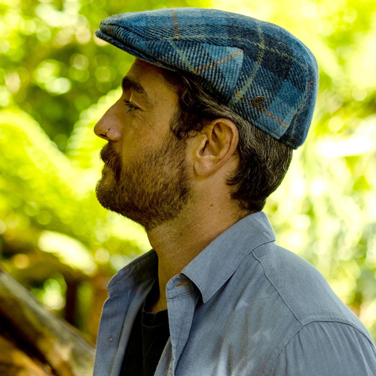 Jaxon & James | Bay River Harris Tweed Wool Ivy Cap | 170008 | lsmone | BLUE/NAVY