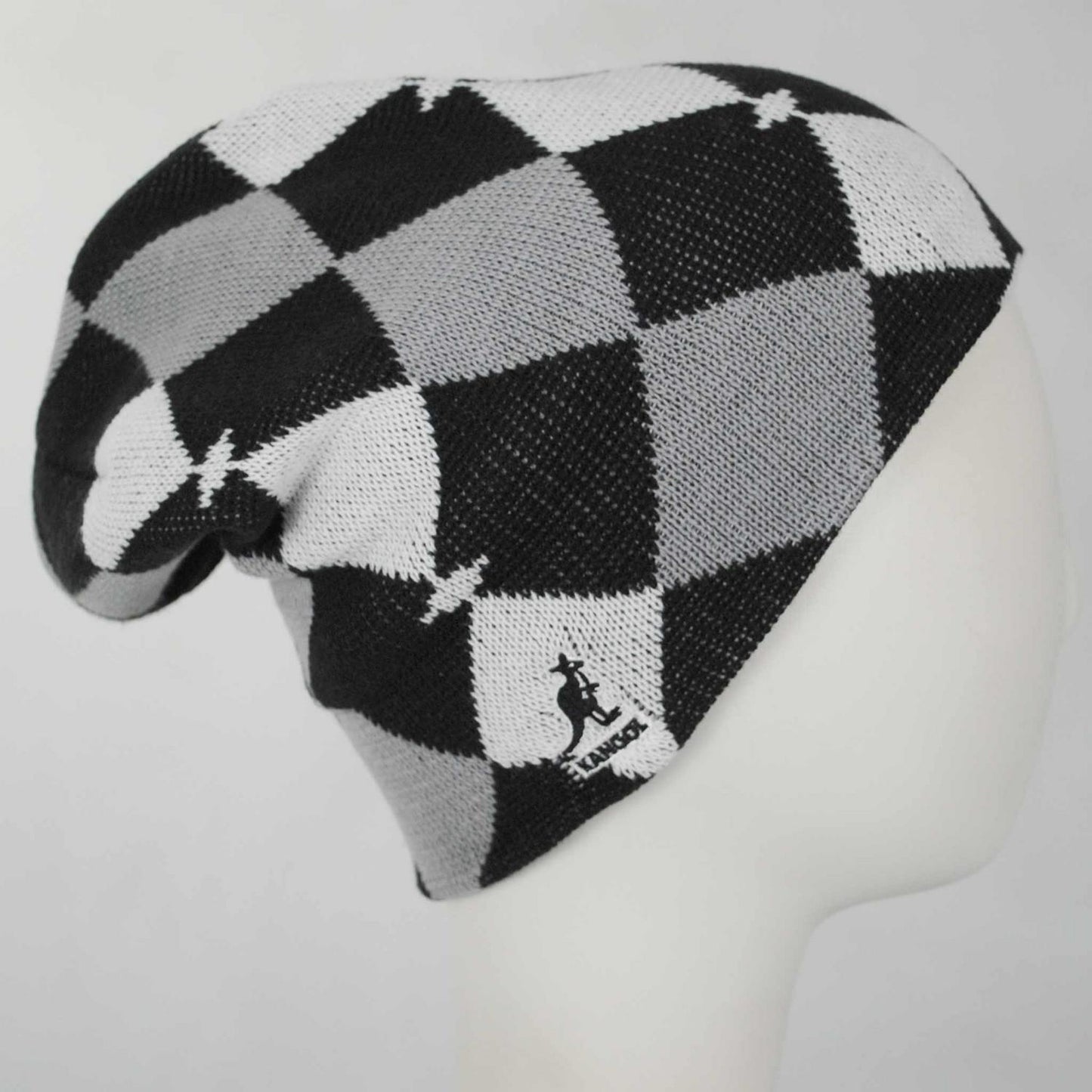 Kangol | Argyle 2-Way Pull-On Beanie Hat | 500407 | profile | BLACK