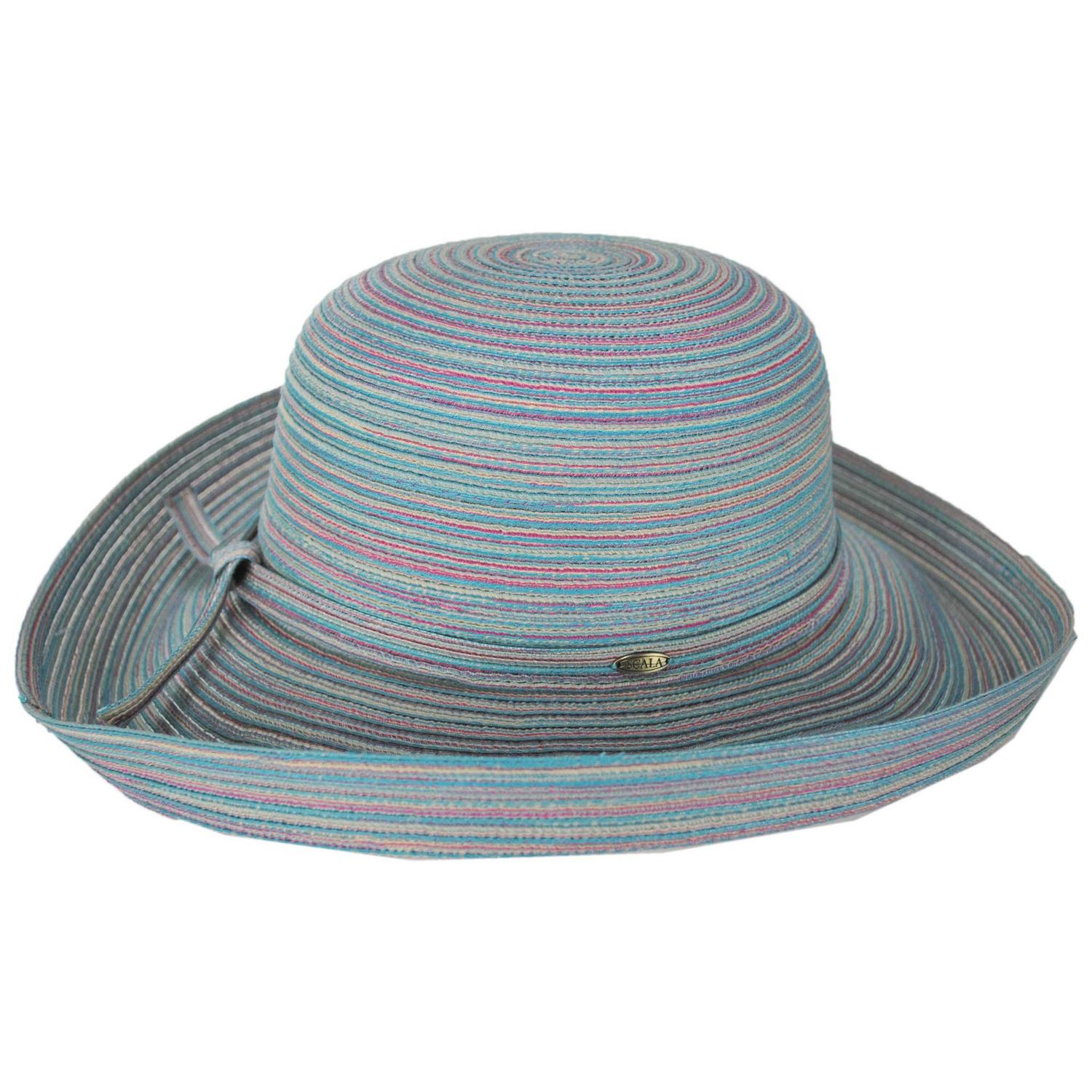 Scala | Eden Poly Blend Roller Sun Hat | 101401 | profile | AQUA