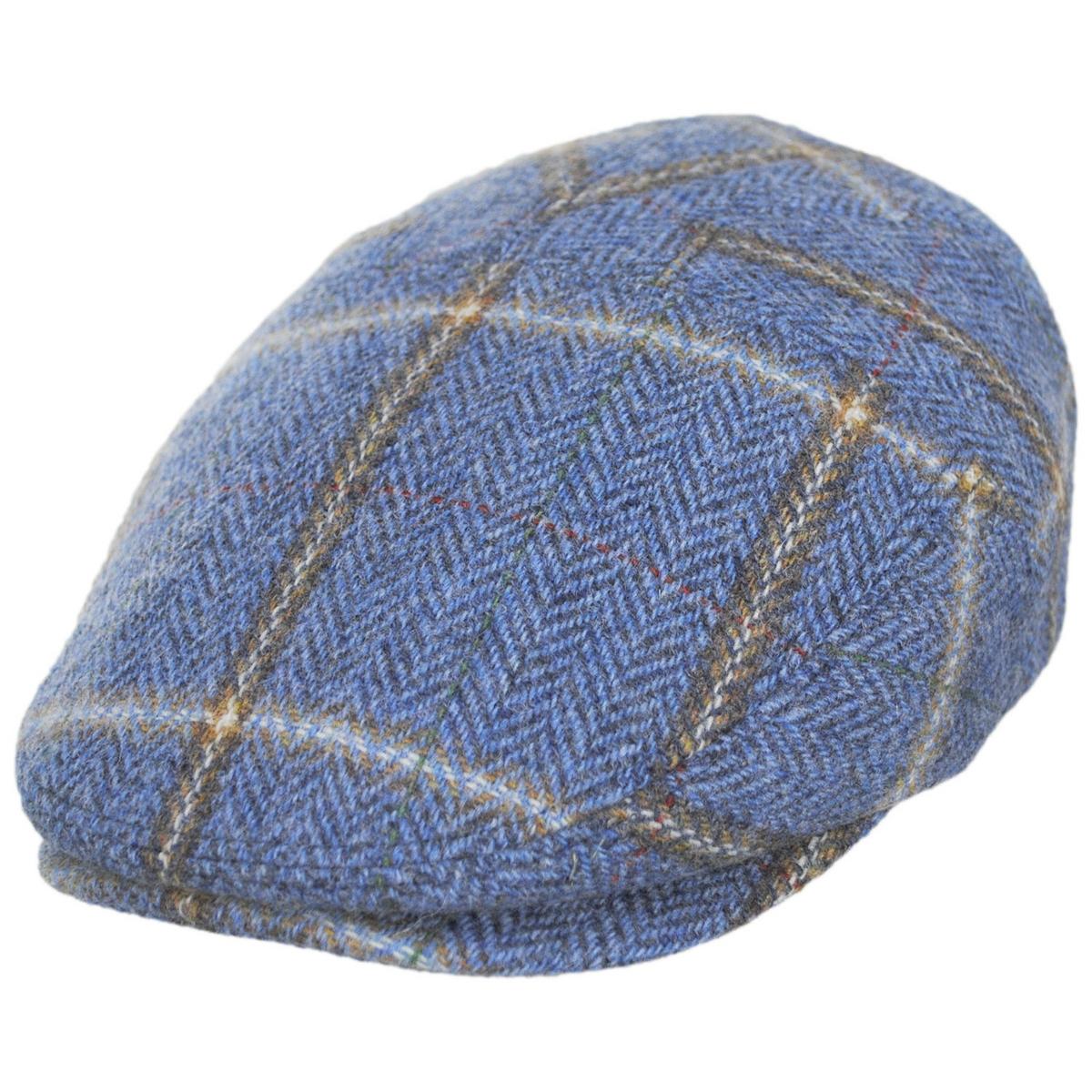 Bailey 1922 | Lou Wool Herringbone Plaid Ivy Cap | 167208 | lead | BLUE PLAID