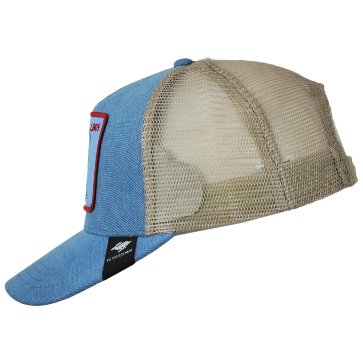 Peanuts | Linus Mesh Trucker Snapback Baseball Cap | 201301 | profile | DENIM BLUE