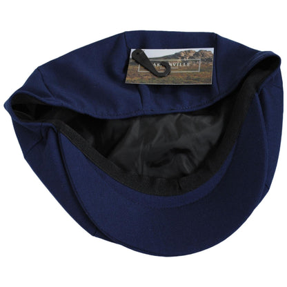 Baskerville Hat Company | Cheltenham Wool Twill Newsboy Cap | 167667 | under | NAVY BLUE