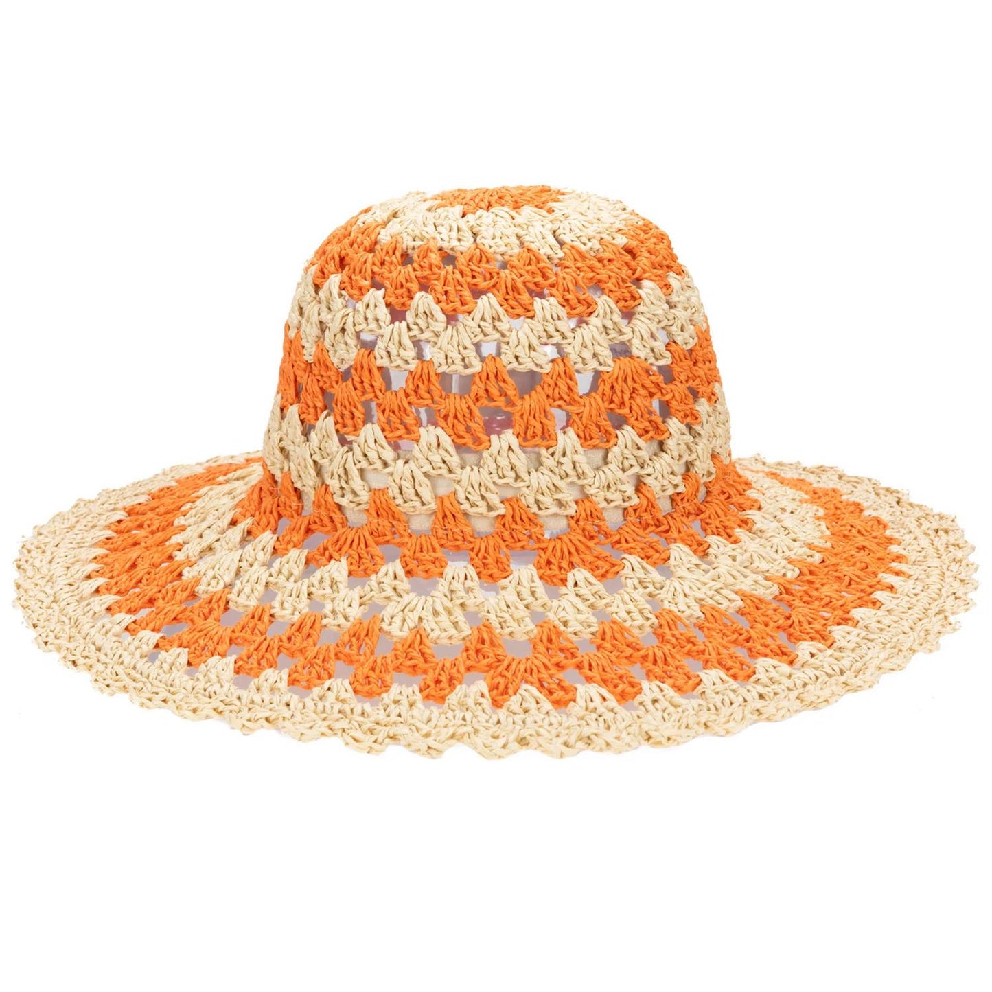 San Diego Hat Company | Julep Toyo Straw Sun Hat | 103598 | lead | ORANGE STRIPE