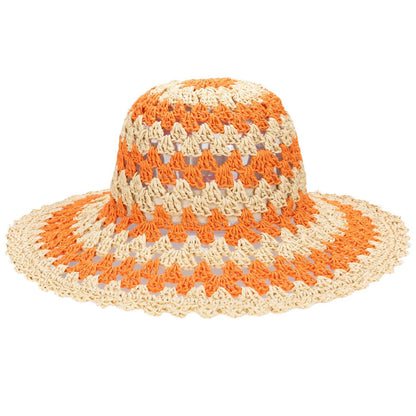 San Diego Hat Company | Julep Toyo Straw Sun Hat | 103598 | lead | ORANGE STRIPE