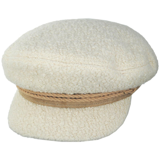 BRIXTON HATS | Sherpa Fiddler Cap | 181329 | lead | NATURAL SHERPA/FAUX SUEDE