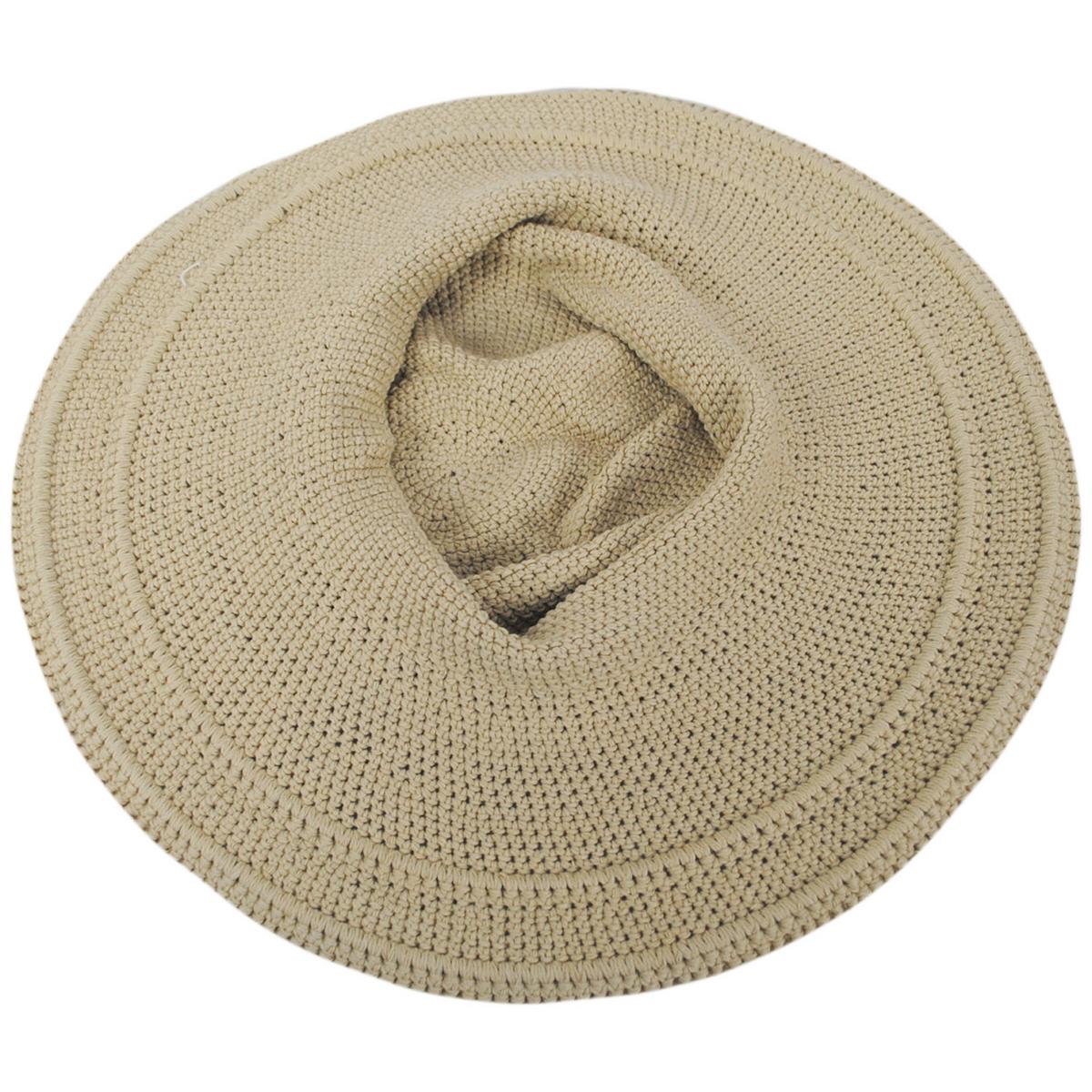 San Diego Hat Company | Bali Cotton Crochet Sun Hat  | 108934 | under | TAN