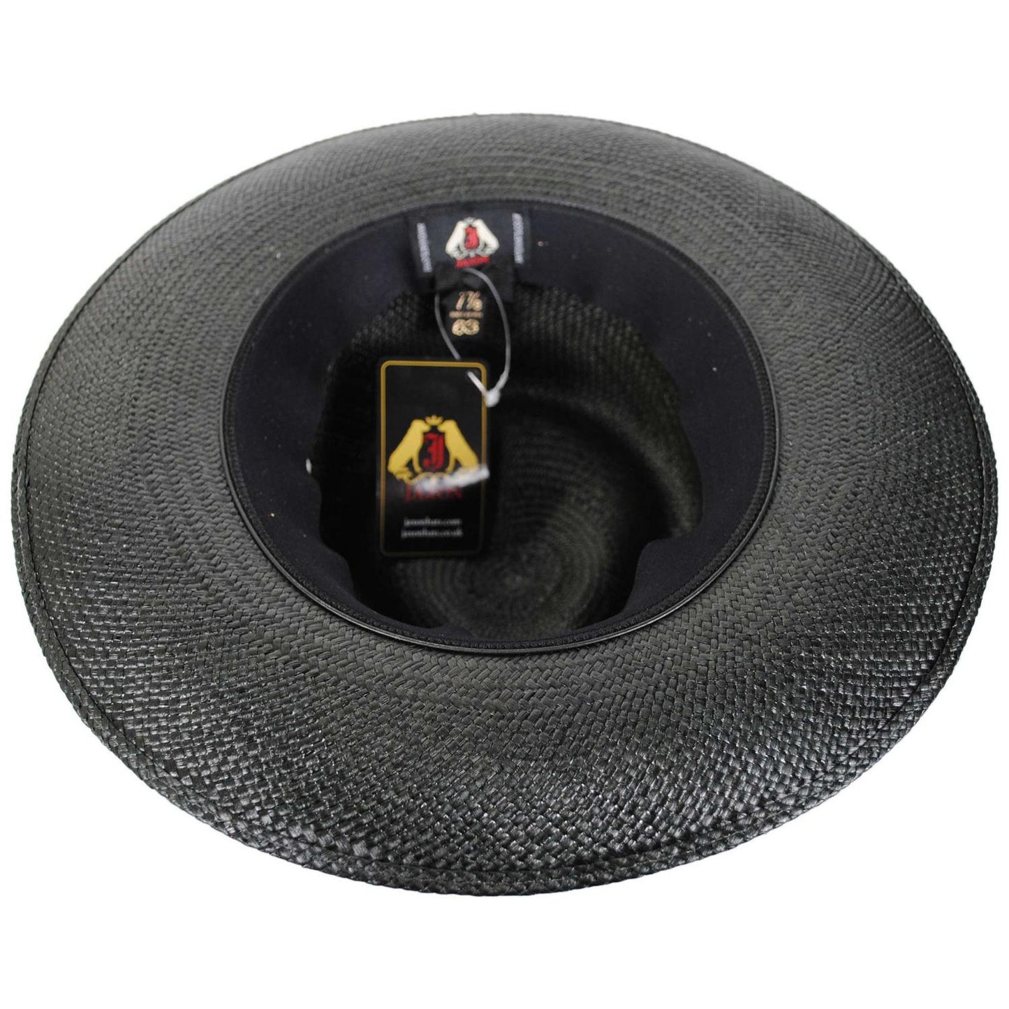 Jaxon Hats | Slicker Grade 8 Panama Straw Fedora Hat | 127151 | under | BLACK