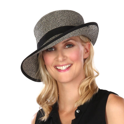 Physician Endorsed | Pitch Perfect Framer Toyo Straw Cloche Hat | 102727 | lsftwo | BLACK
