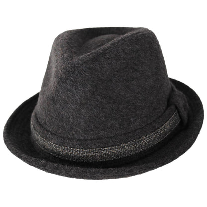 Dorfman Pacific | Oswald Wool Blend Fedora Hat | 140249 | lead | GREY